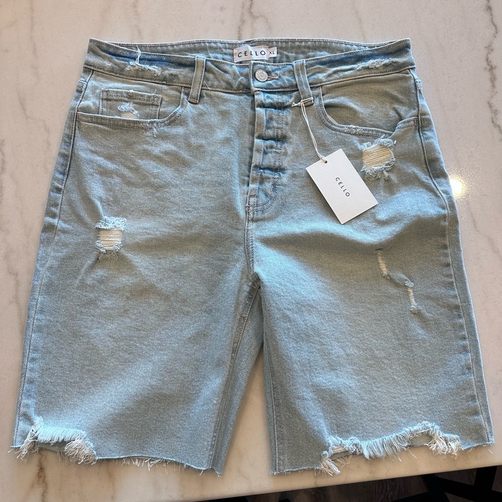Cello Distressed Denim Shorts